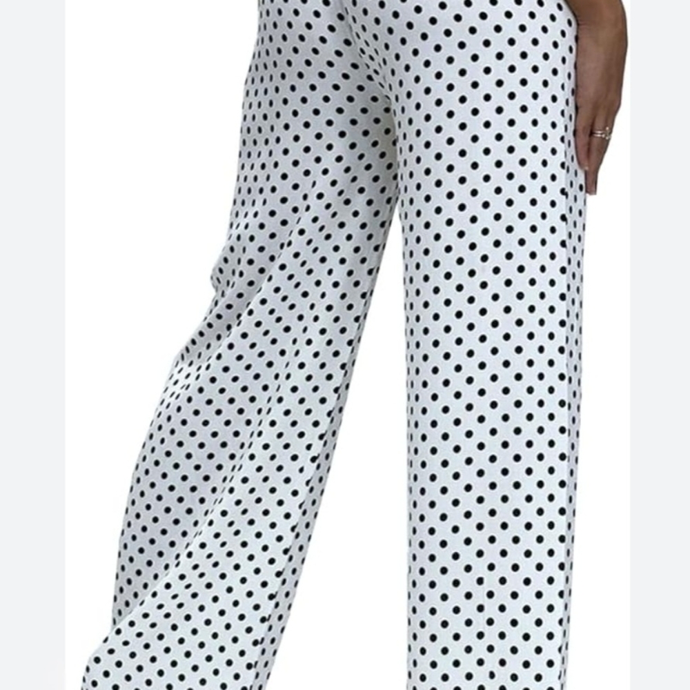 Polka Dot Wide Leg Pants